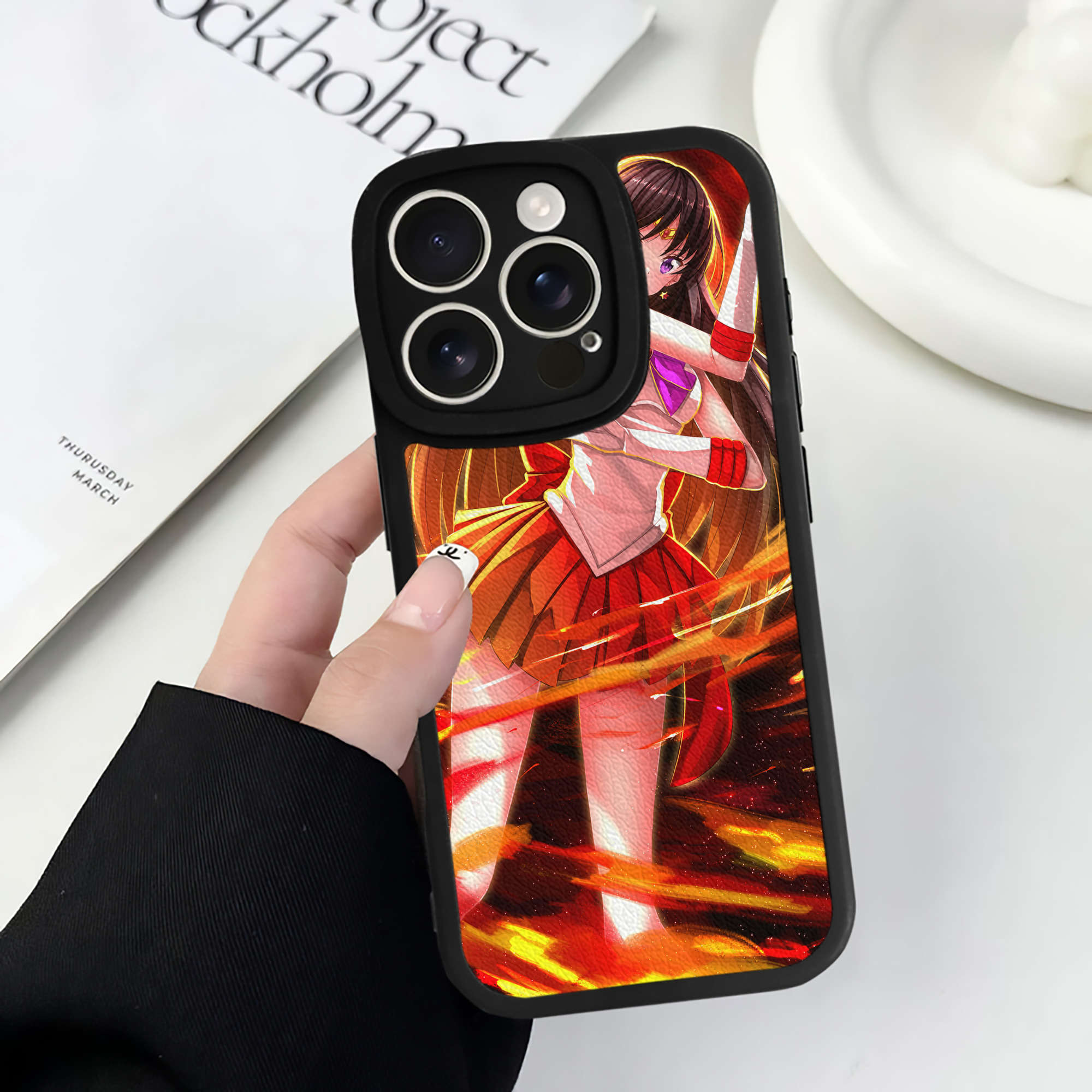 （画像用） 美少女戦士セーラームーン Sailor Moon 【iPhone 16シリーズ対応】シリコンスマホケース（レザー調） 材質：シリコン